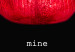 Poster Passion - red lips and white English texts on a black background 122744 additionalThumb 3