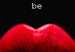 Poster Passion - red lips and white English texts on a black background 122744 additionalThumb 2