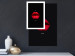 Poster Passion - red lips and white English texts on a black background 122744 additionalThumb 4