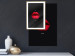 Poster Passion - red lips and white English texts on a black background 122744 additionalThumb 13