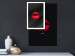 Poster Passion - red lips and white English texts on a black background 122744 additionalThumb 5