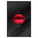 Poster Passion - red lips and white English texts on a black background 122744 additionalThumb 18