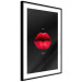 Poster Passion - red lips and white English texts on a black background 122744 additionalThumb 12
