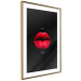 Poster Passion - red lips and white English texts on a black background 122744 additionalThumb 8
