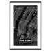 Wall Poster Negative Map: New York - black and white city map in the USA 123044 additionalThumb 15