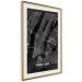 Wall Poster Negative Map: New York - black and white city map in the USA 123044 additionalThumb 2