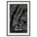 Wall Poster Negative Map: New York - black and white city map in the USA 123044 additionalThumb 18