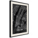 Wall Poster Negative Map: New York - black and white city map in the USA 123044 additionalThumb 3