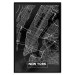 Wall Poster Negative Map: New York - black and white city map in the USA 123044 additionalThumb 24