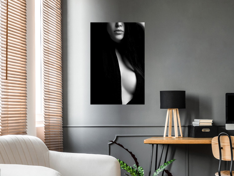 Poster Sensual Elegance - photograph of woman in black and white tones 123744 additionalImage 17