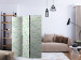 Room Separator Green Waves (3-piece) - fluid abstraction with a plant motif 124344 additionalThumb 4