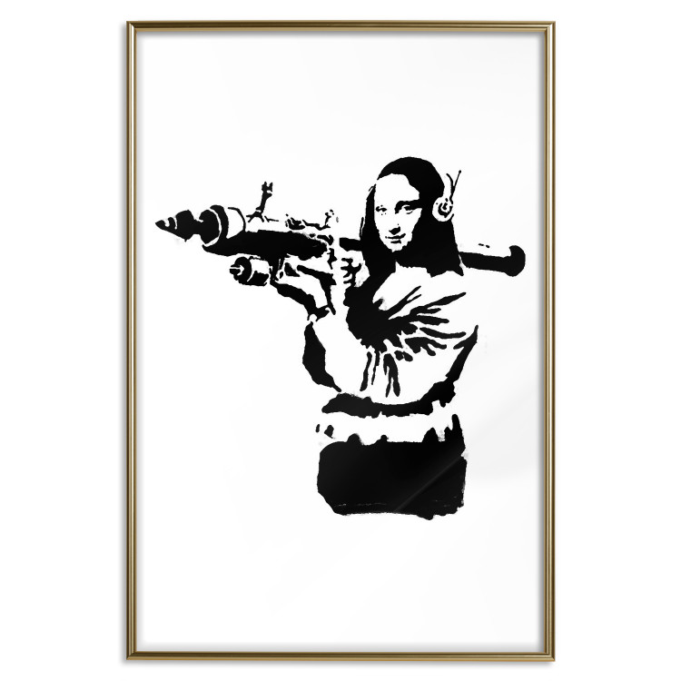 Poster Banksy Mona Lisa with Rocket Launcher - black woman with rocket launcher 124444 additionalImage 19