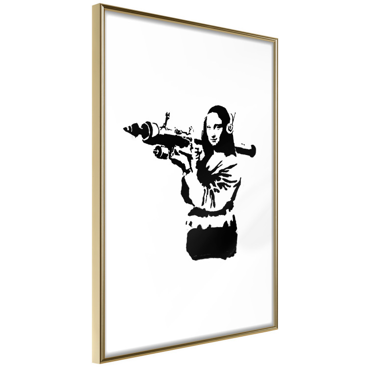Poster Banksy Mona Lisa with Rocket Launcher - black woman with rocket launcher 124444 additionalImage 6