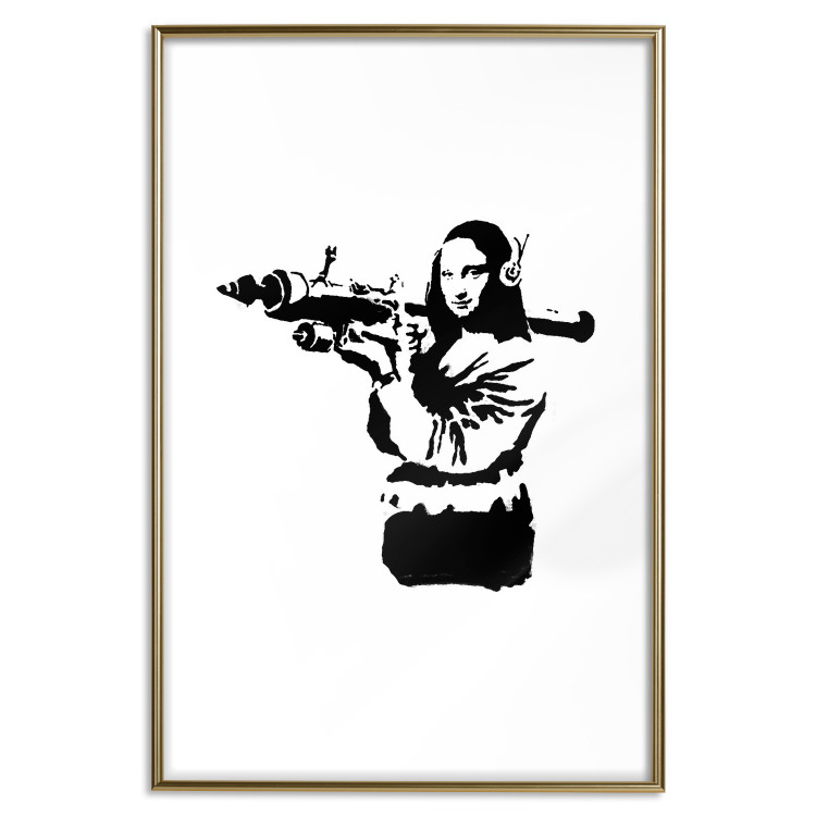 Poster Banksy Mona Lisa with Rocket Launcher - black woman with rocket launcher 124444 additionalImage 16