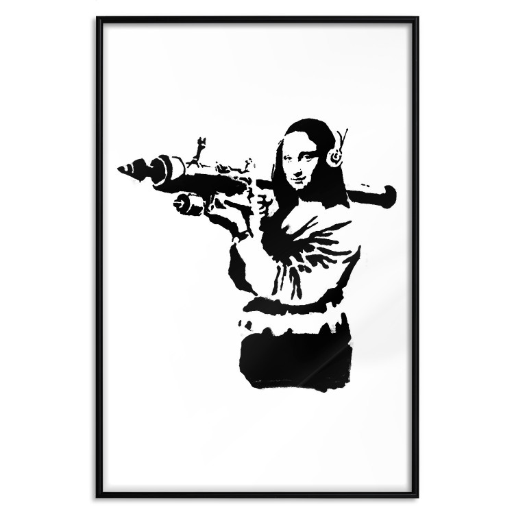Poster Banksy Mona Lisa with Rocket Launcher - black woman with rocket launcher 124444 additionalImage 17