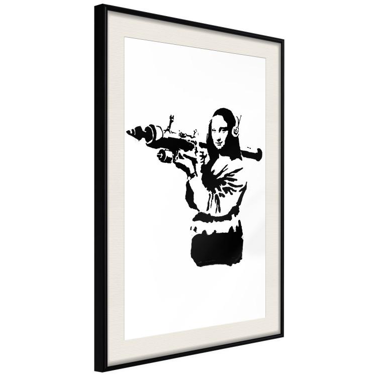 Poster Banksy Mona Lisa with Rocket Launcher - black woman with rocket launcher 124444 additionalImage 3
