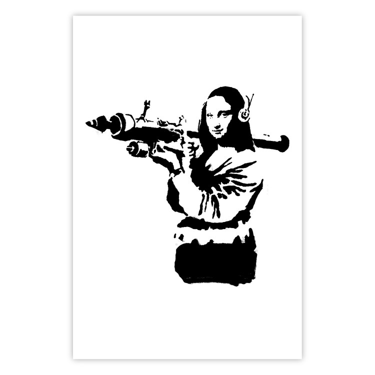Poster Banksy Mona Lisa with Rocket Launcher - black woman with rocket launcher 124444