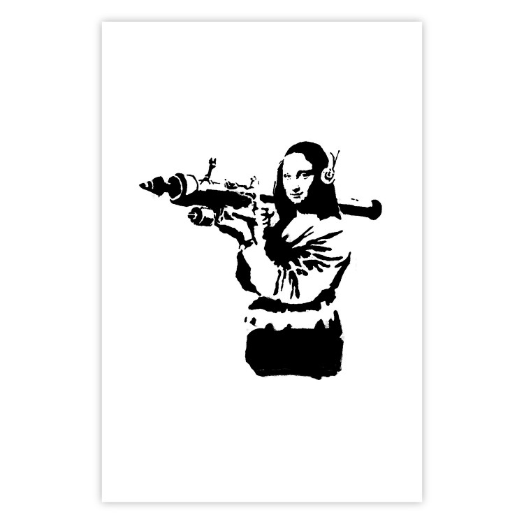 Poster Banksy Mona Lisa with Rocket Launcher - black woman with rocket launcher 124444 additionalImage 25