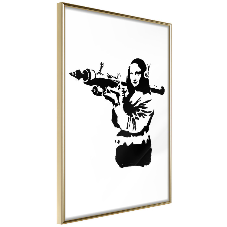 Poster Banksy Mona Lisa with Rocket Launcher - black woman with rocket launcher 124444 additionalImage 12