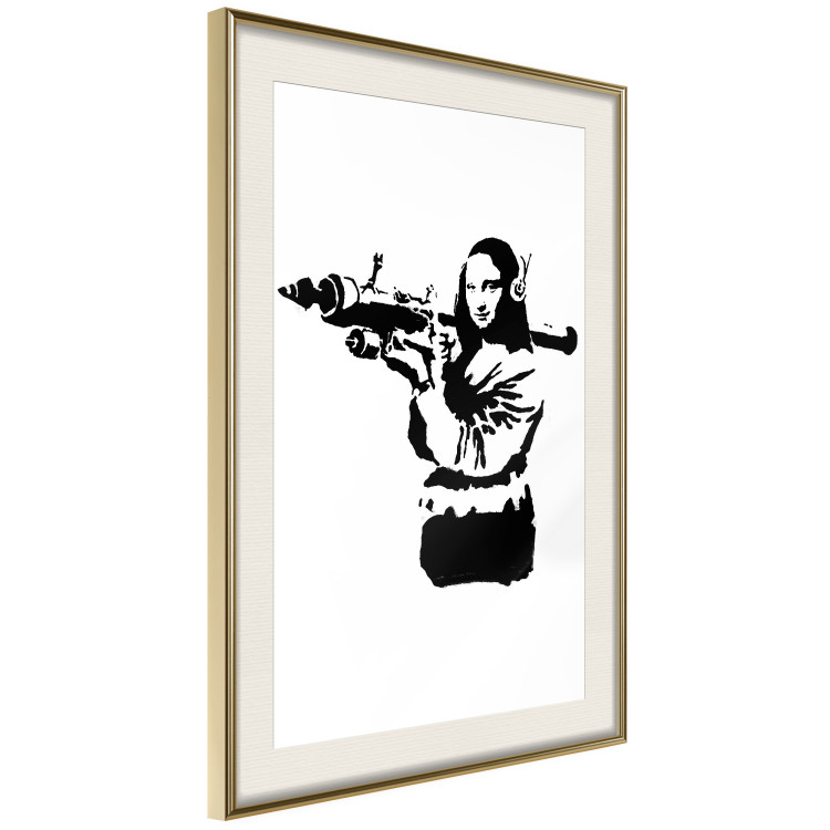 Poster Banksy Mona Lisa with Rocket Launcher - black woman with rocket launcher 124444 additionalImage 2