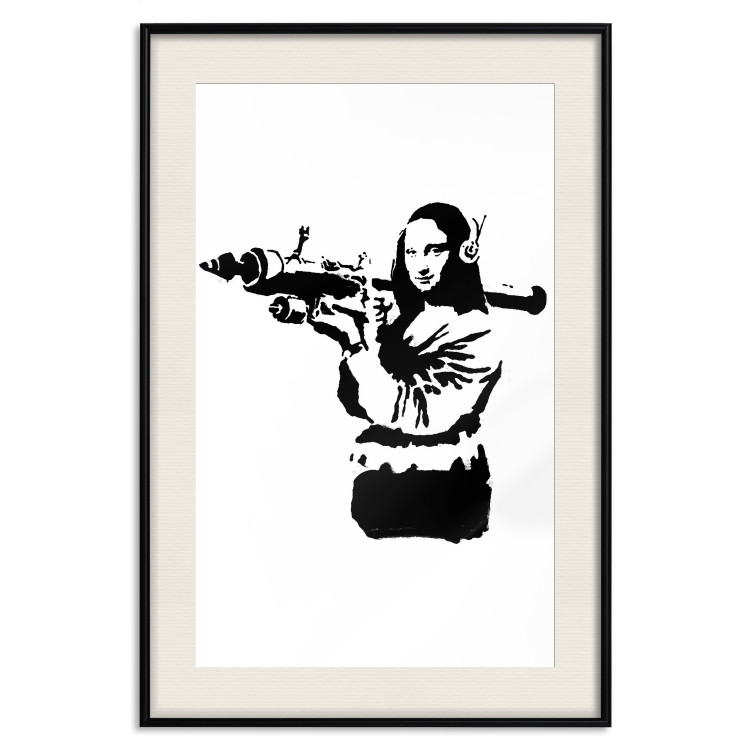Poster Banksy Mona Lisa with Rocket Launcher - black woman with rocket launcher 124444 additionalImage 21