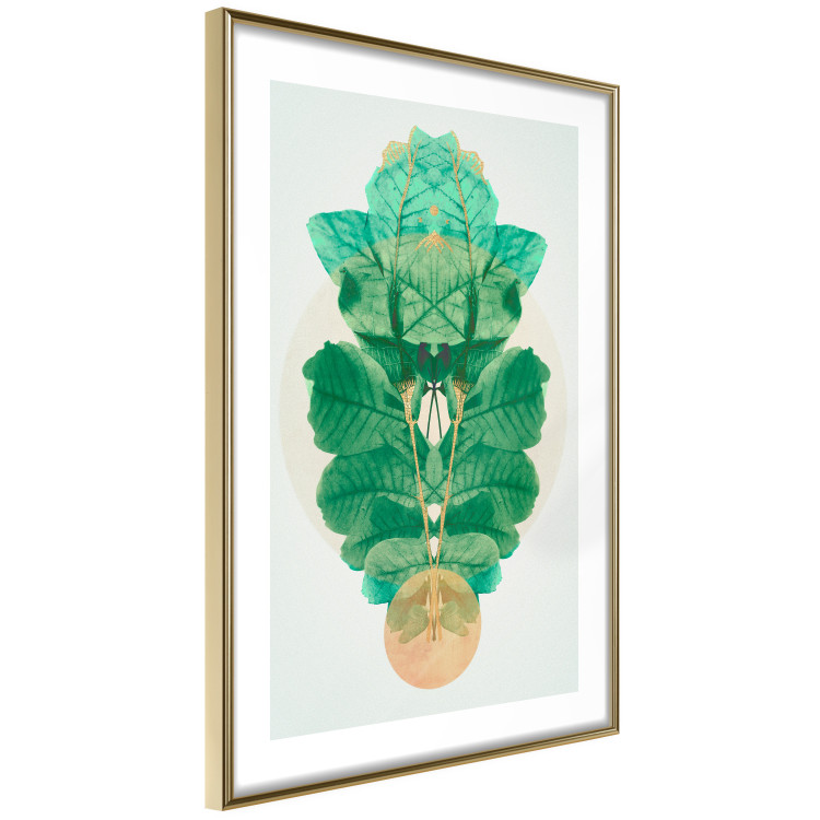Poster Mint of Egypt - abstract plant composition in a mirrored upholstery 126544 additionalImage 7