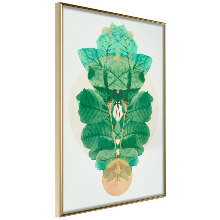 Poster Mint of Egypt - abstract plant composition in a mirrored upholstery 126544 additionalImage 12