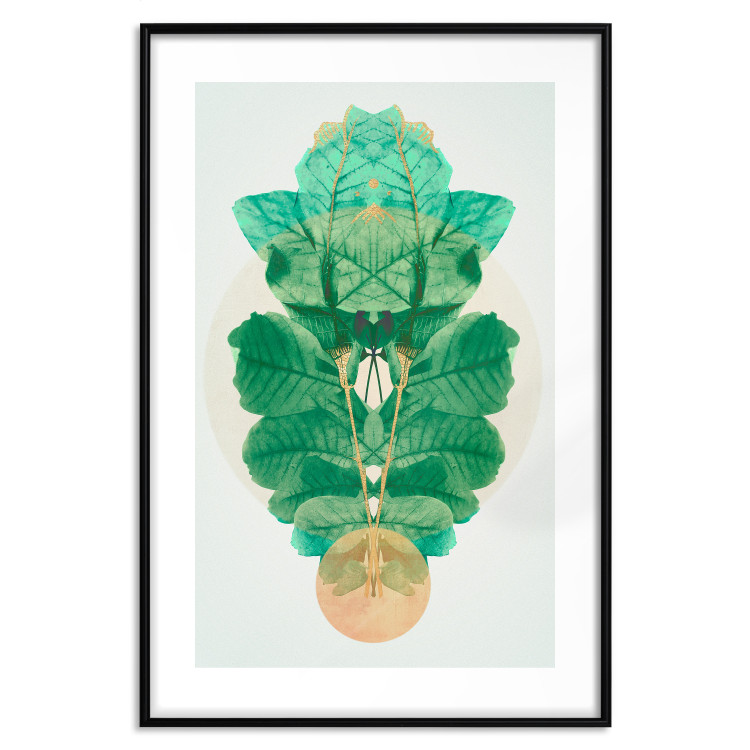 Poster Mint of Egypt - abstract plant composition in a mirrored upholstery 126544 additionalImage 15