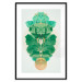 Poster Mint of Egypt - abstract plant composition in a mirrored upholstery 126544 additionalThumb 15