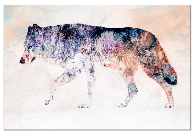 Canvas Art Print Lonely Wolf (1 Part) Wide 126944
