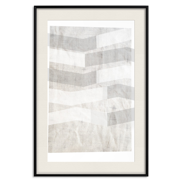 Poster Light and Shadow - abstract texture with gray geometric figures 127344 additionalImage 26