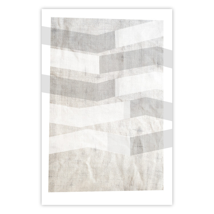 Poster Light and Shadow - abstract texture with gray geometric figures 127344