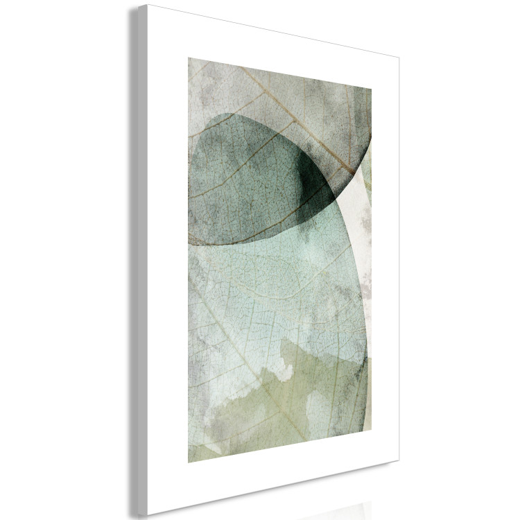 Canvas Print Two large leaves - abstract plant motifs on a beige background 127444 additionalImage 2