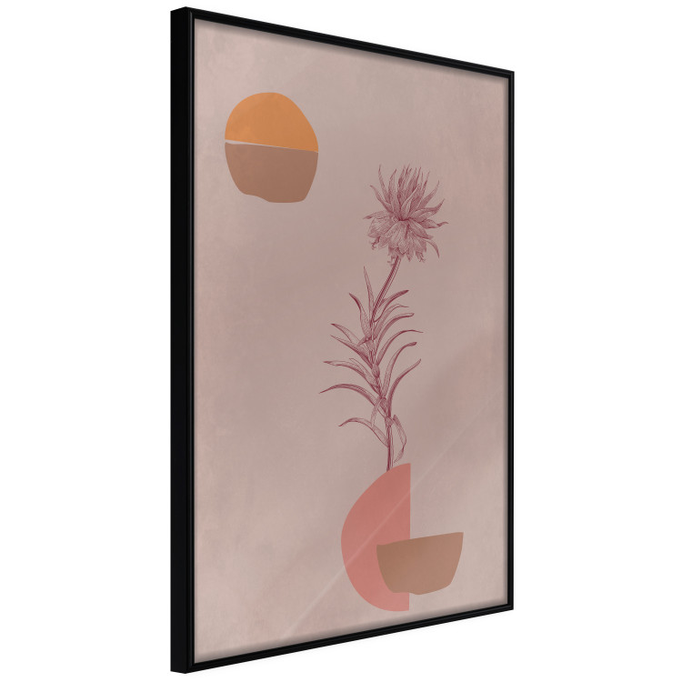 Poster Hydrangea - boho abstraction with a blooming plant in warm colors 129344 additionalImage 11