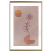 Poster Hydrangea - boho abstraction with a blooming plant in warm colors 129344 additionalThumb 14