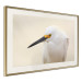 Wall Poster Snowy Egret - bird with a black beak and yellow face on a light background 129844 additionalThumb 3