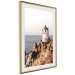 Poster Cliffside Lighthouse - landscape of a rocky cliff with a building against the sea 130344 additionalThumb 3