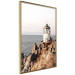 Poster Cliffside Lighthouse - landscape of a rocky cliff with a building against the sea 130344 additionalThumb 12