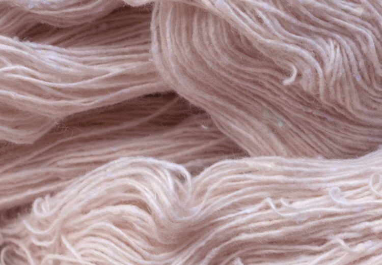 Canvas Light pink wool - abstract photograph with fabrics 131744 additionalImage 5