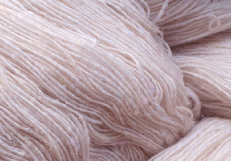Canvas Light pink wool - abstract photograph with fabrics 131744 additionalImage 4