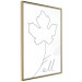 Wall Poster Autumn Treasure - line art leaf and text on a contrasting white background 131844 additionalThumb 14