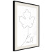Wall Poster Autumn Treasure - line art leaf and text on a contrasting white background 131844 additionalThumb 2
