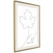 Wall Poster Autumn Treasure - line art leaf and text on a contrasting white background 131844 additionalThumb 3