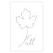 Wall Poster Autumn Treasure - line art leaf and text on a contrasting white background 131844 additionalThumb 16