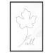 Wall Poster Autumn Treasure - line art leaf and text on a contrasting white background 131844 additionalThumb 19