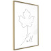 Wall Poster Autumn Treasure - line art leaf and text on a contrasting white background 131844 additionalThumb 7