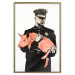 Wall Poster Police Pig - policeman holding a sleeping pink piglet 132444 additionalThumb 20