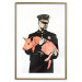 Wall Poster Police Pig - policeman holding a sleeping pink piglet 132444 additionalThumb 14