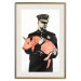 Wall Poster Police Pig - policeman holding a sleeping pink piglet 132444 additionalThumb 19