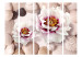 Room Separator Flowers and Shells II (5-piece) - romantic collage in light aesthetics 132844 additionalThumb 3